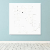 Cador Dog met Squares Original Drawing Canvas Afdruk (Insitu (Houten vloer))