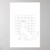 Cador Dog Squares Tekening Coloring Poster (Voorkant)