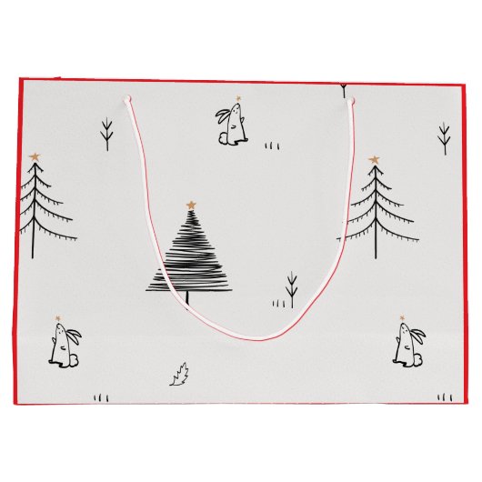 CADOTAS KONIJN EN KERSTBOOM  GROOT CADEAUZAKJE (Achterkant)