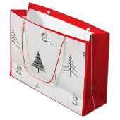 CADOTAS KONIJN EN KERSTBOOM  GROOT CADEAUZAKJE (Voorkant Gekanteld)