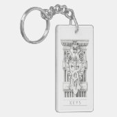 CADUCEUS Acryl Rechthoekige Sleutelhanger (Voorkant Links)
