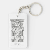 CADUCEUS Acryl Rechthoekige Sleutelhanger (achterkant)