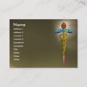 CADUCEUS AGATE, levendig goudroze paars grijs Visitekaartje