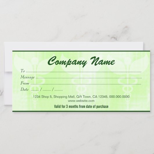 Caduceus Alternative Medicine $100 Gift Voucher (Achterkant)