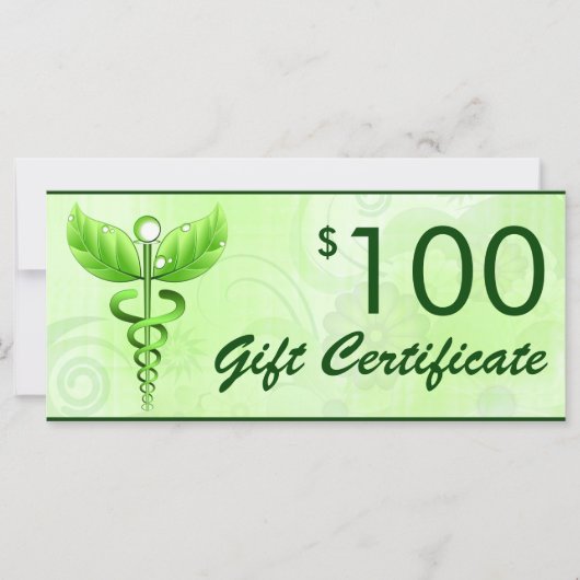 Caduceus Alternative Medicine $100 Gift Voucher (Voorkant)