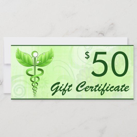 Caduceus Alternative Medicine $50 Gift Voucher (Voorkant)