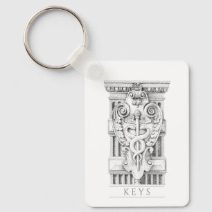 CADUCEUS Aluminium Rechthoek Sleutelhanger