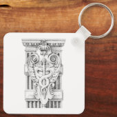 CADUCEUS Aluminium Vierkante Sleutelhanger (Achterkant)