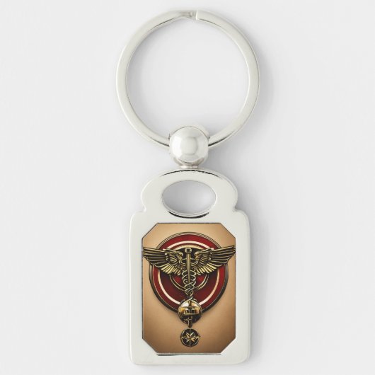 Caduceus, beste ding om medische officieren cadeau sleutelhanger (Voorkant)