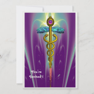 CADUCEUS blauw roze violet paars amethyst-ijs Kaart