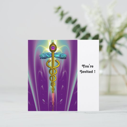 CADUCEUS blauw roze violet paars amethystgoud Kaart