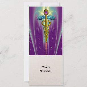 CADUCEUS blauw violet paars amethyst champagne Kaart