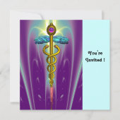 CADUCEUS blauw violet paars amethyst wit Kaart (Voorkant)