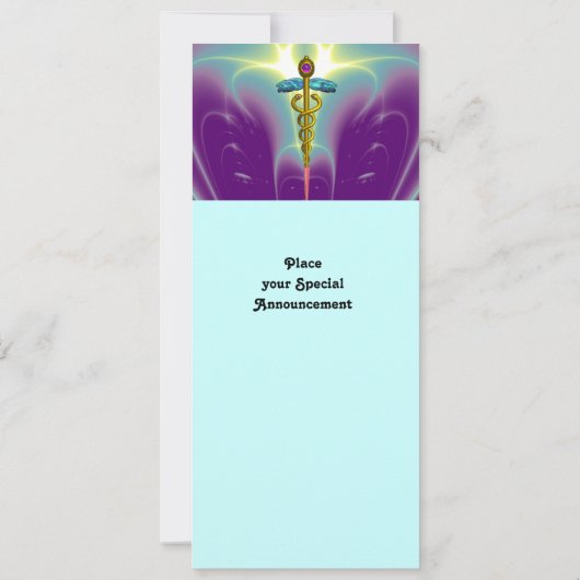 CADUCEUS blauw violet paars amethyst wit Kaart (Achterkant)