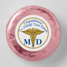Caduceus Blue/Gold/White Medical School Afstuderen