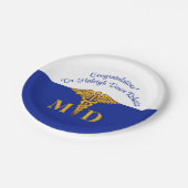 Caduceus Blue & White Medical School Afstuderen Papieren Bordje (Gekanteld)