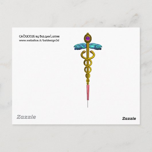 CADUCEUS BRIEFKAART (Achterkant)
