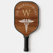 Caduceus | Cadeau voor artsen, verpleegkundigen, m Pickleball Paddle (Achterkant)
