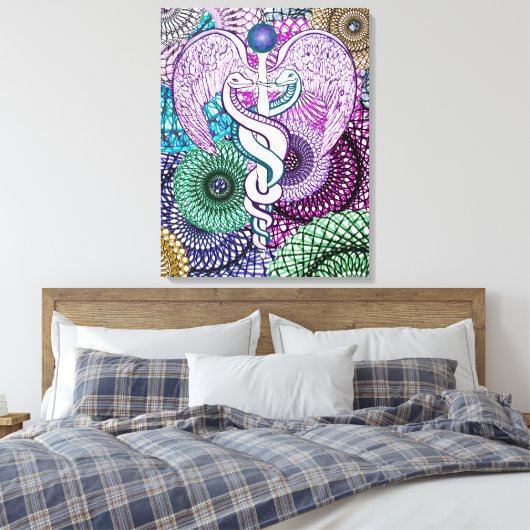 Caduceus Canvas Afdruk (Insitu (Slaapkamer))