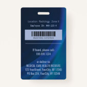 Caduceus Chrome Dark Holographic Medical Foto ID Badge (Achterkant)