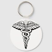 Caduceus Classic Button Sleutelhanger (Voorkant)
