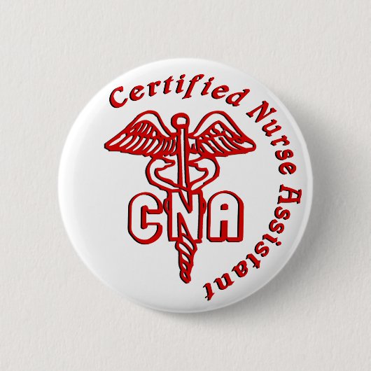 CADUCEUS CNA GECERTIFICEERDE VERZEKERINGSBIJSTANDE RONDE BUTTON 5,7 CM (Voorkant)
