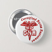 CADUCEUS CNA GECERTIFICEERDE VERZEKERINGSBIJSTANDE RONDE BUTTON 5,7 CM (Voorkant /achterkant)