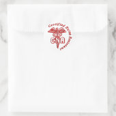 CADUCEUS CNA GECERTIFICEERDE VERZEKERINGSBIJSTANDE RONDE STICKER (Tas)