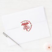 CADUCEUS CNA GECERTIFICEERDE VERZEKERINGSBIJSTANDE RONDE STICKER (Envelop)