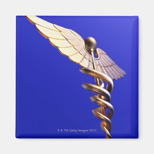 Caduceus, computerkunstwerk. De caduceus is een Magneet (Voorkant)