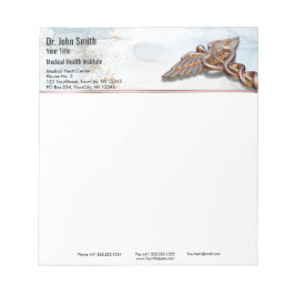Caduceus Copper Roos Gold Luxe Medical Marble Notitieblok