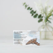 Caduceus Copper Roos Gold Medical Luxe Marble Afsprakenkaartje (Staand voorkant)