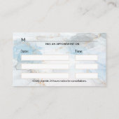 Caduceus Copper Roos Gold Medical Luxe Marble Afsprakenkaartje (Achterkant)