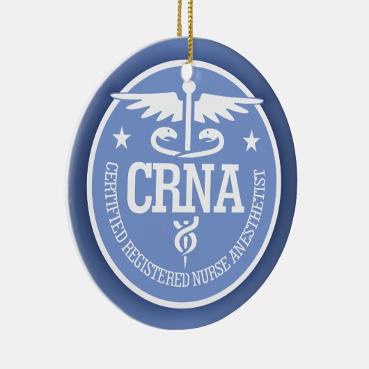 Caduceus CRNA cadeauideeën Keramisch Ornament (Rechts)
