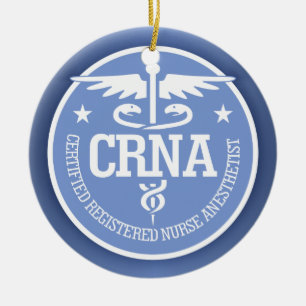 Caduceus CRNA cadeauideeën Keramisch Ornament