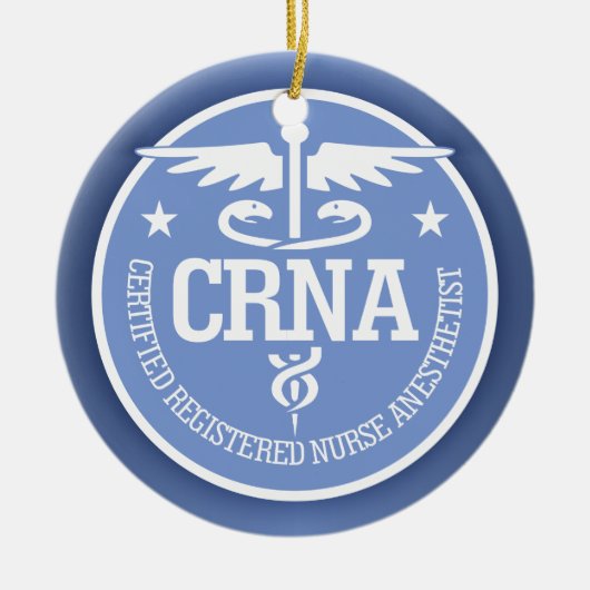 Caduceus CRNA cadeauideeën Keramisch Ornament (Voorkant)