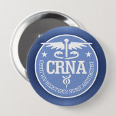 Caduceus CRNA cadeauideeën Ronde Button 4,0 Cm (Voorkant /achterkant)