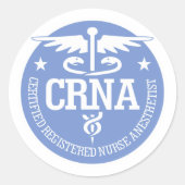 Caduceus CRNA cadeauideeën Ronde Sticker (Voorkant)