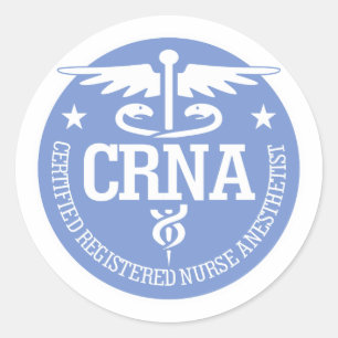 Caduceus CRNA cadeauideeën Ronde Sticker