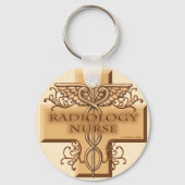 Caduceus cross radiologie verpleegkundige sleutelhanger (Voorkant)