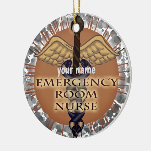 Caduceus custom ER Nurse ornament (Links)