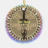 Caduceus custom Registered Nurse ornament (Voorkant)