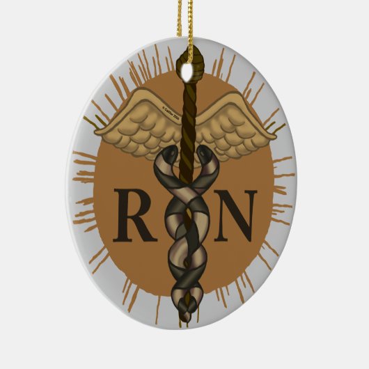 Caduceus custom RN verpleegkundige Ornament (Rechts)