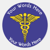Caduceus Custom Sticker (Voorkant)