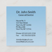 Caduceus Dental Mirror Witte Tandenborstel Medisch Vierkante Visitekaartje (Achterkant)