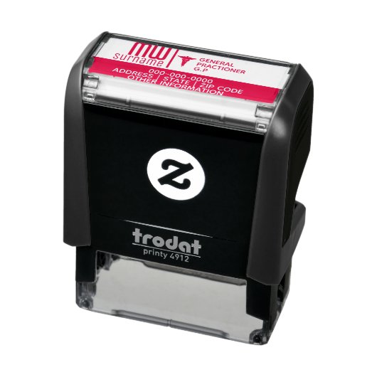 Caduceus DIY medisch professional logo merk Zelfinktende Stempel (Product)