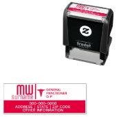 Caduceus DIY medisch professional logo merk Zelfinktende Stempel (In situ)