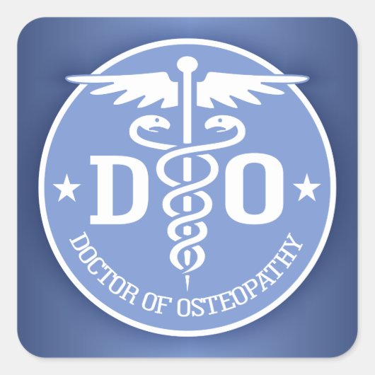 Caduceus DO 2 Vierkante Sticker (Voorkant)