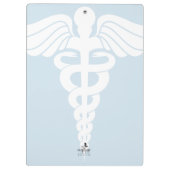 Caduceus Doctor in het huis Medical Klembord (Achterkant)