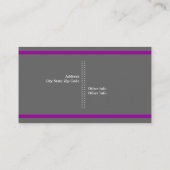 Caduceus dokter minimaliseert grijze, witte, paars visitekaartje (Achterkant)